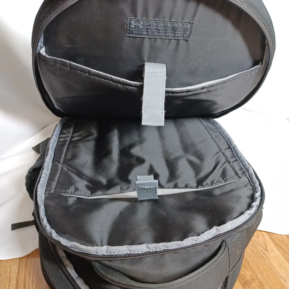 Under Armour Training Division Backpack Black Grey MOLLE Charged Cushioning Bag